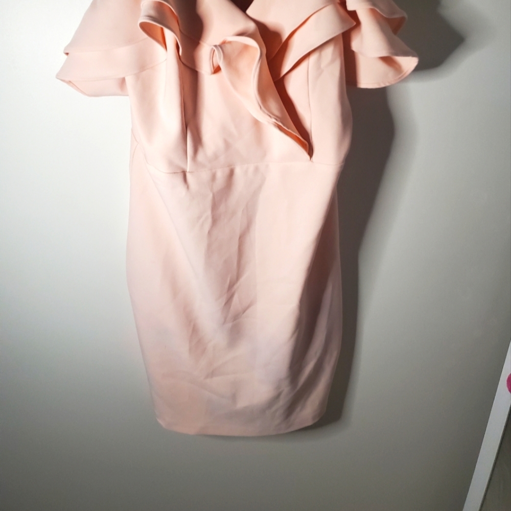 Light Pink Summer Dress with Ruffles - Picture 2 of 6
